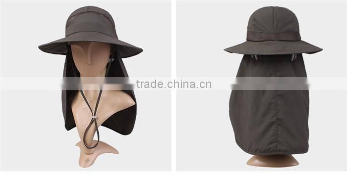 2015 Hunting Fishing Outdoor Cap Washed Cotton Bucket Hat With String