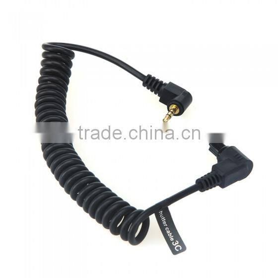 2.5mm Camera Remote spring Cable for Canon Nikon 3C for Canon EOS6D, 7D, 50D, 40D, 30D, 5D, 20D, 10D, 5D Mark II, 5D Mark III, 1