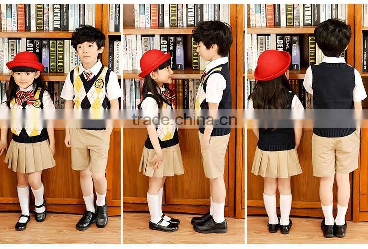 2016 Factory wholesale Korean uniform for school all grades kid clothes suit international school uniform/sweater (ulik-014)