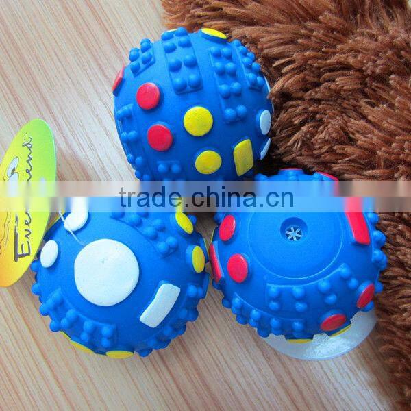 happy pet toys--7.1cm vinyl ball pet toy,chewing toys for dental health