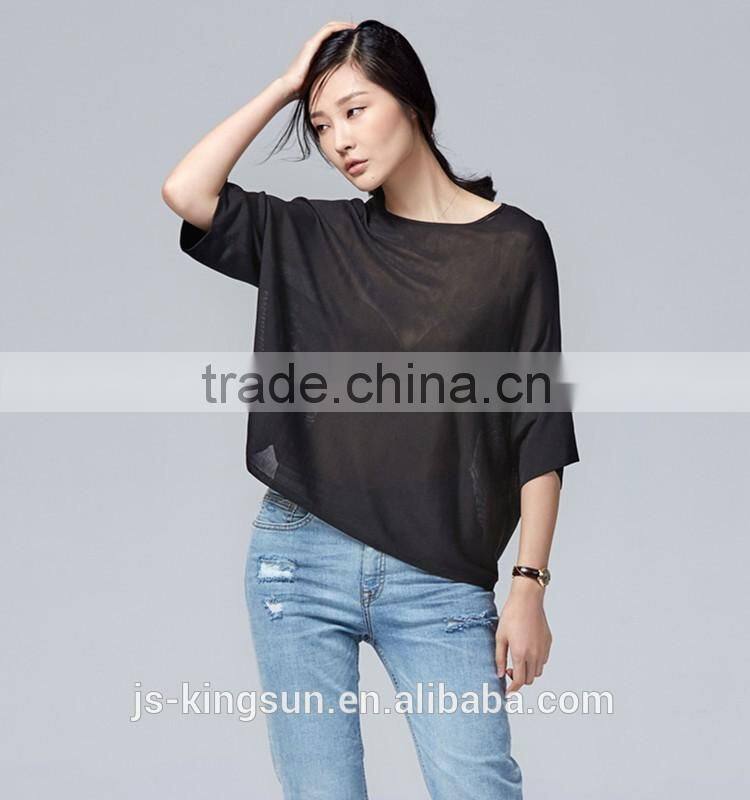 Woman sweater short sleeve spring & summer cool pullover