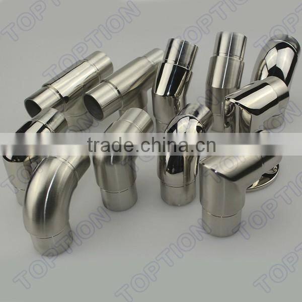 Stainless steel handrail tube connector elbow 90 degreee radiused
