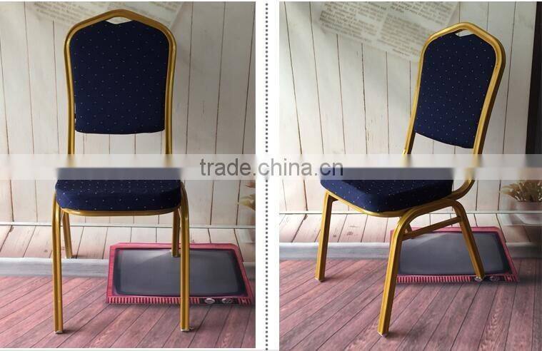 stacking hotel gold aluminum banquet chair