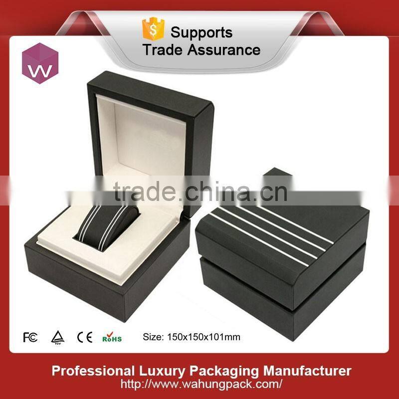 black popular 2016 belt leather watch box 6 slots