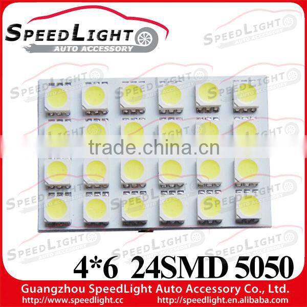 Factory Supply Super Brightness 24SMD 5050 With 3 Socket Interior LED Light for Car