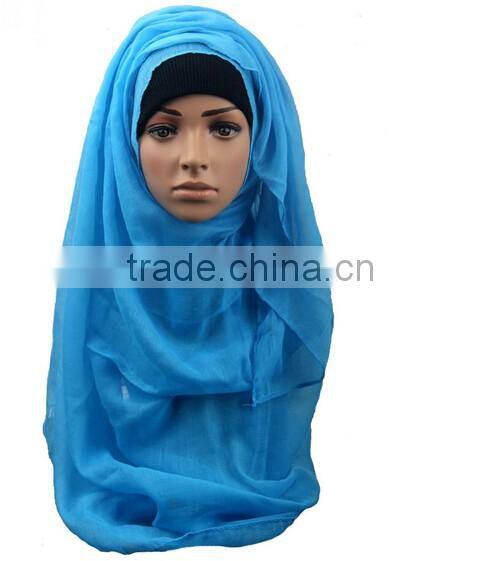 >>FACTORY best selling fashion women plain muslin hijab scarf/
