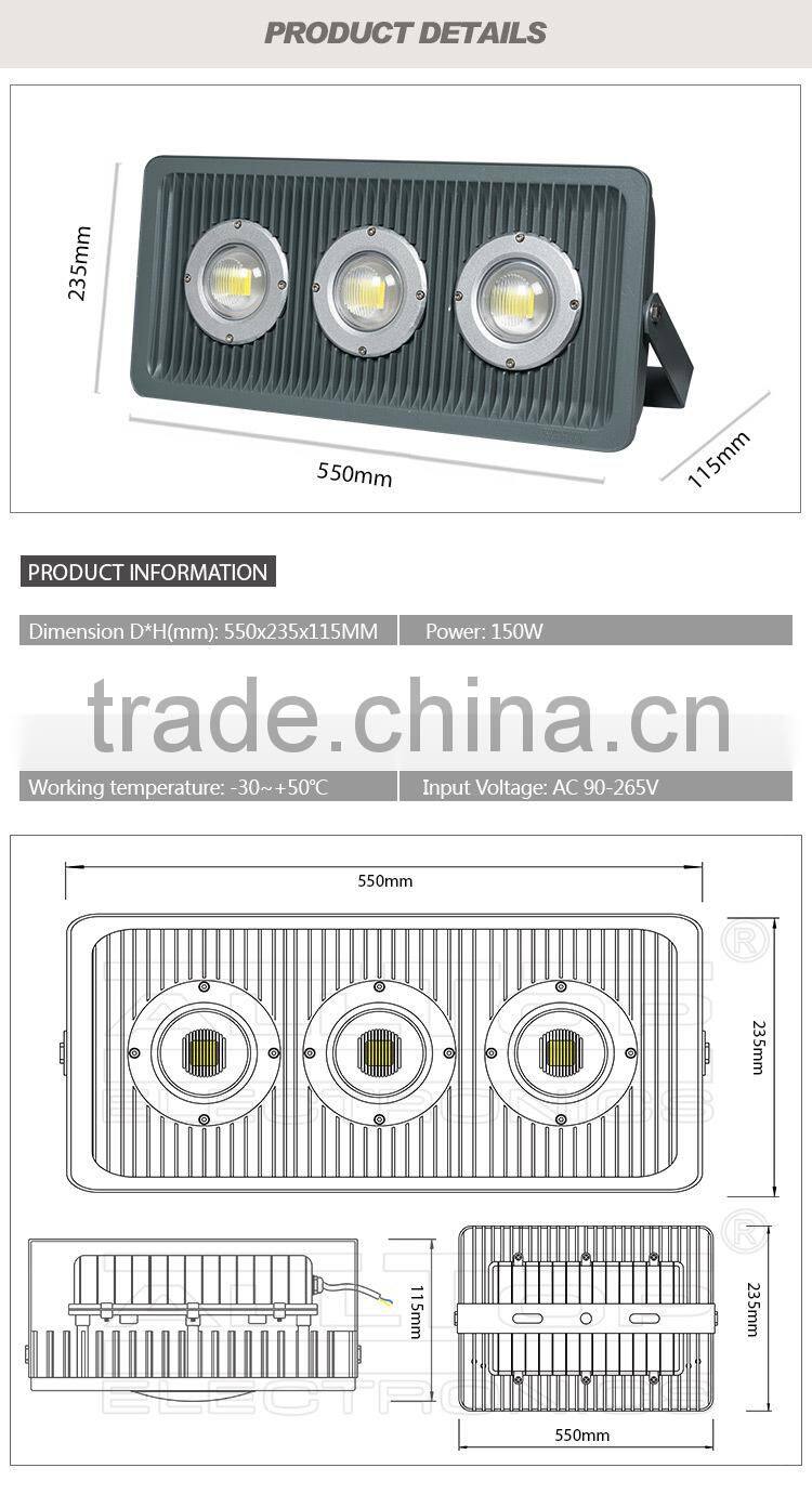 High brightness cob 150w construction site led flood light