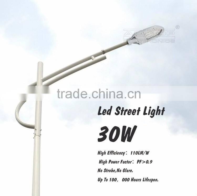 30watt outdoor ip67 waterproof bridgelux cob solar led street lights