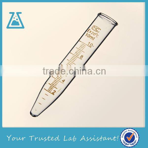 Conical Bottom Glass Centrifuge Tube With or Without Glass Stopper