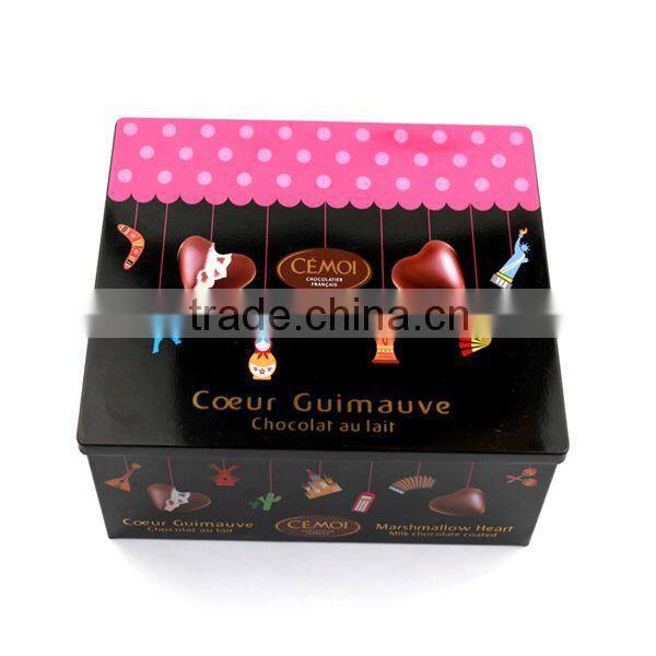 China Alibaba metal tin box/square tin box/box container/moon cake tin box