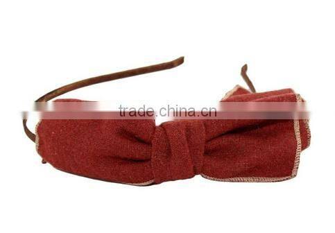latest red hair bow plastic headbands hair accessories for women