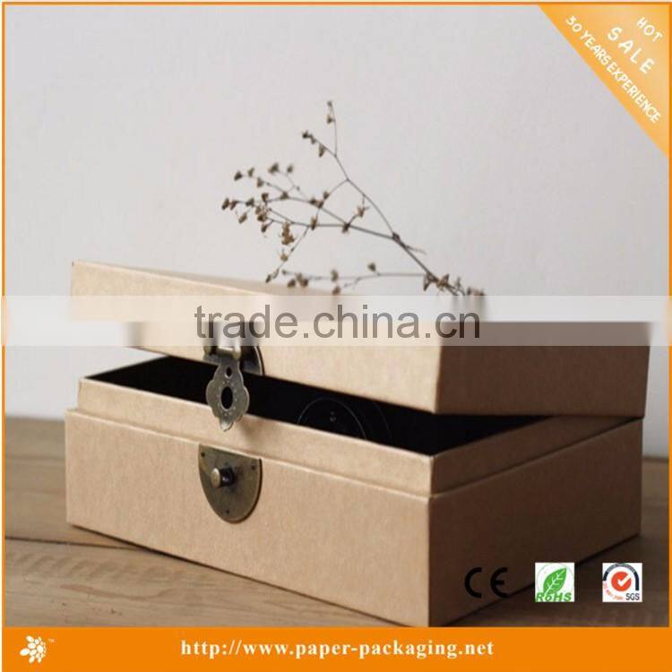 DW-G120High grade Kraft cantaining box and jewelry box with a lock