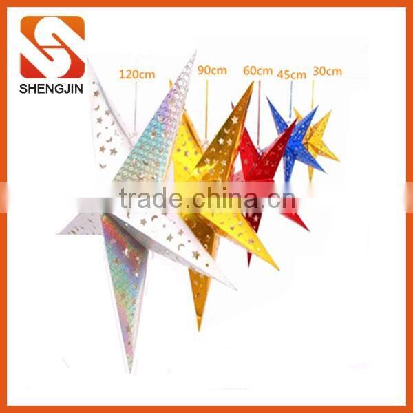 SJ-L6106 Christmas Party decorations led red paper star