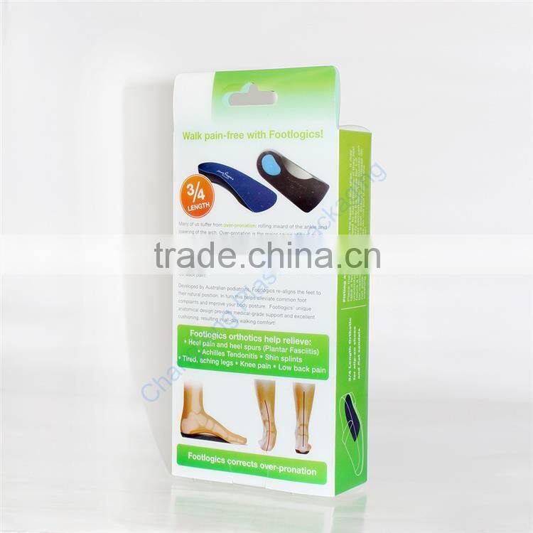 2016 customized folding plastic box for insole packaging