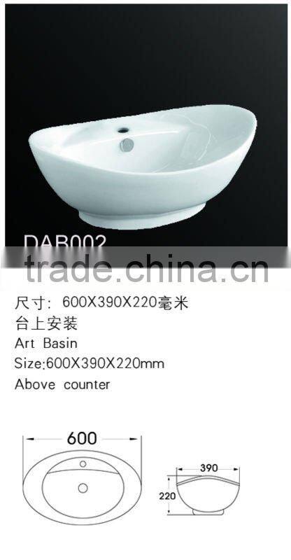 DAB002 Ceramic counter top wash basin