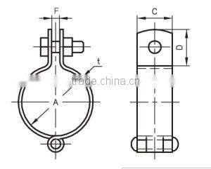 A11209 Construction material of pipe holder easy use