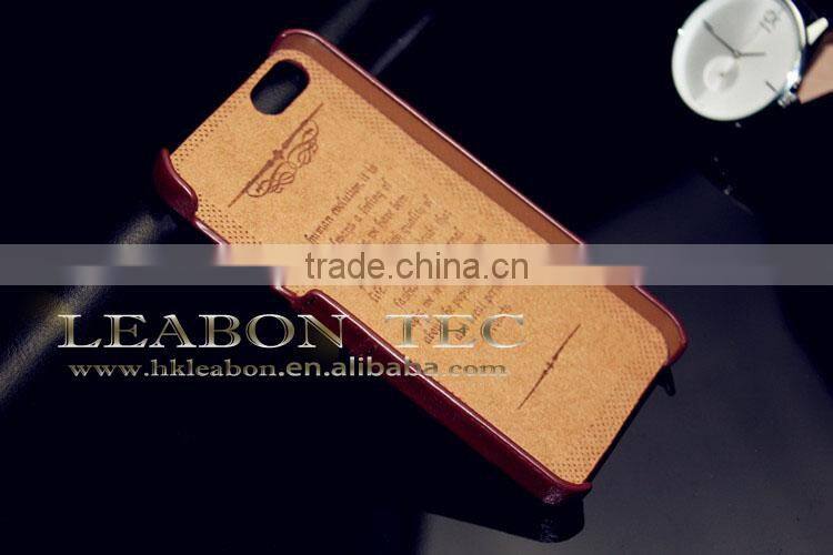 top grade leather case for iphone 5 with card slot, back phone case, newest desing mobile case