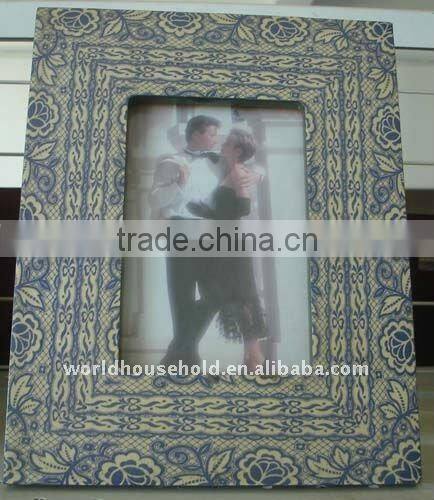 PF1097 paper foil couple wooden photo frame