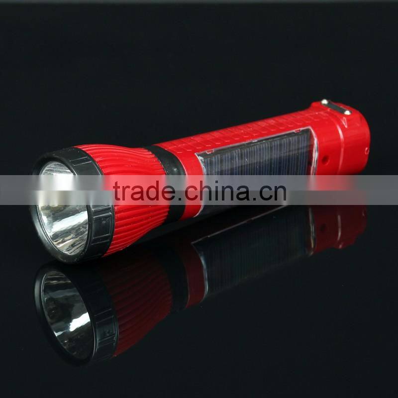 2016 Solar Led Torch Flashlight Electronic Plastic WIth inside Power