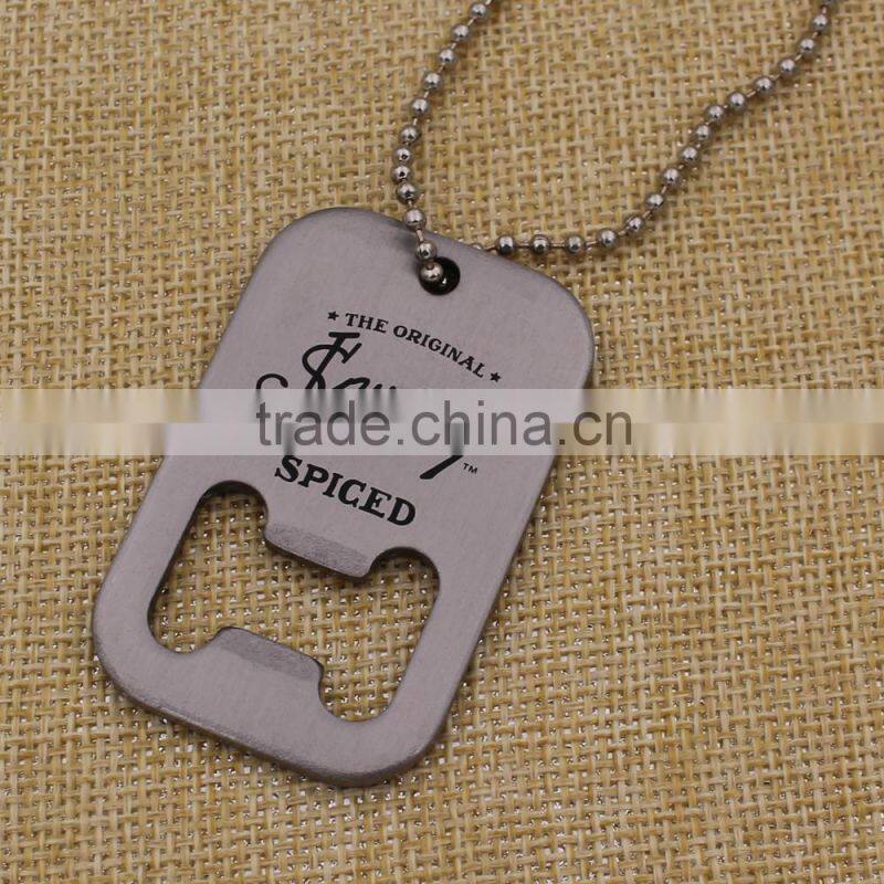 Custom printing aluminum military dog tag with chain