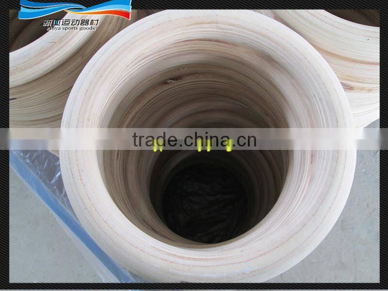 2015 new Good Quality Birch Wooden Gym Ring& Strap--LOW PRICE PROMOTION