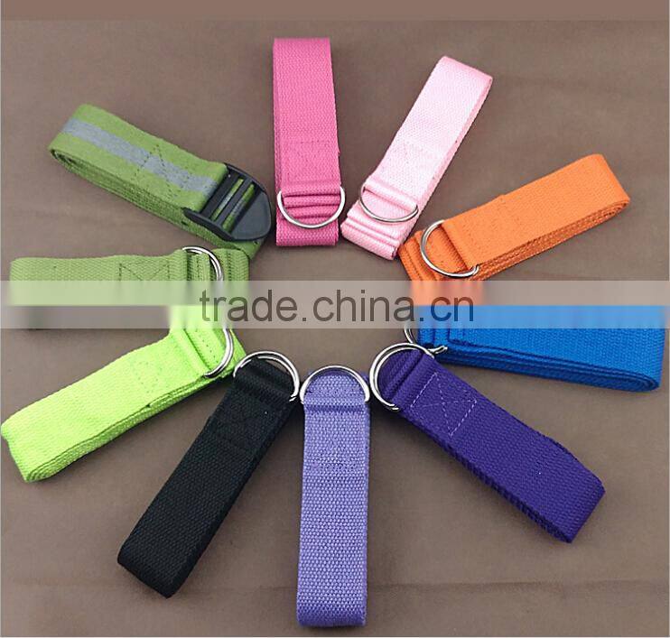 High Quality Adjustable Metal D-Ring Yoga Strap