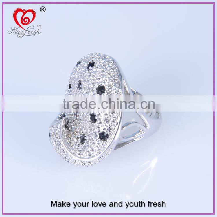 wholesale cheap new design fancy ring ladies' fancy jewelry ring white gold plated fancy ring