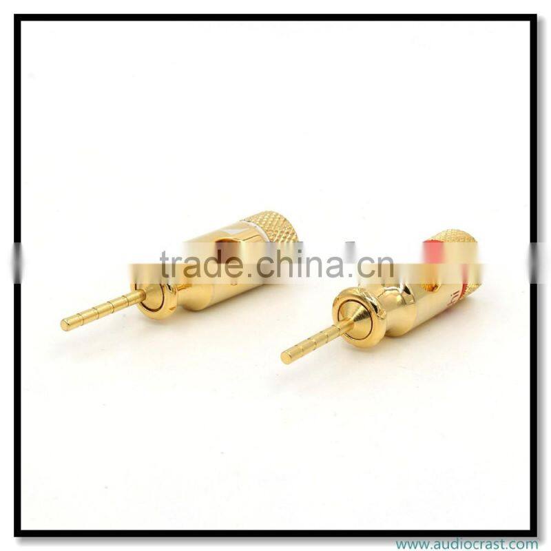 Hi-Fi 2mm Audio Pin Connector / Adaptor for Banana Plug Spade, wire