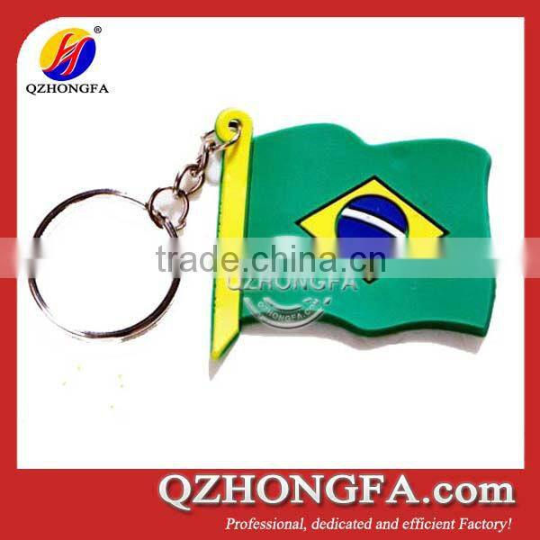 2014 Brazil World Cup Brazil T-shirt 3D PVC Key Ring