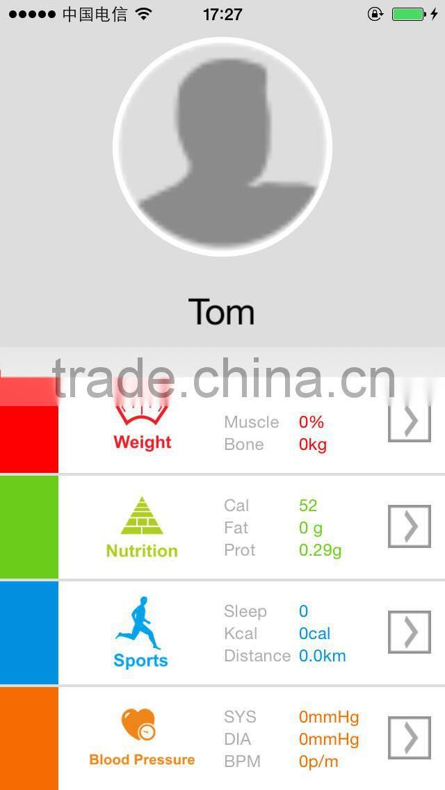 Bluetooth BP monitor with AAA batteries powered fashion design