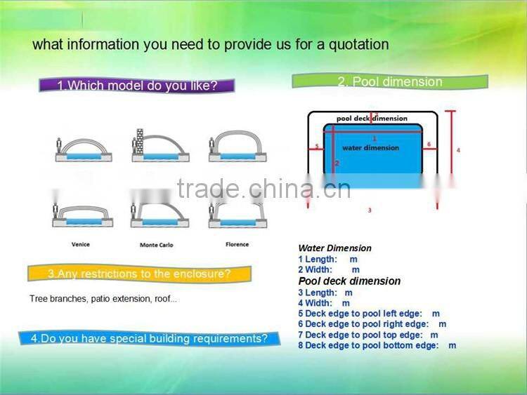 East Standard customized retractable pool enclosure