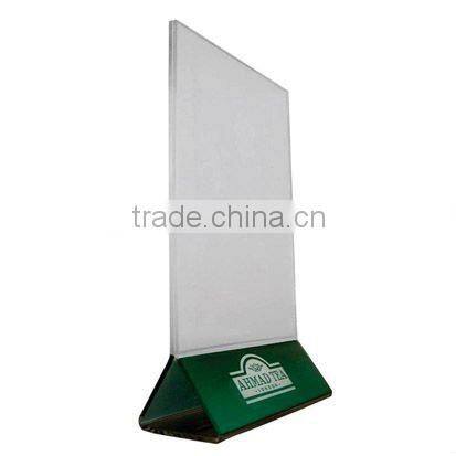 Rotating acrylic menu block holder/ Acrylic tent card stand