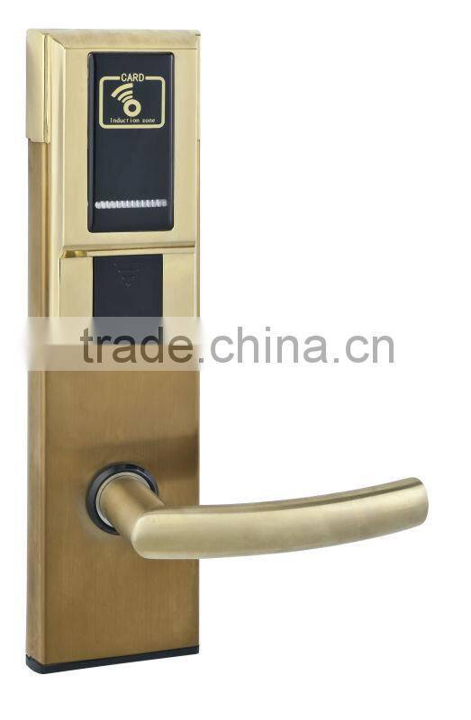 RHM206 RFID smart card international standard digital Hotel door locks/electronic panel door lock bluetooth 4.0 hotel smart lock