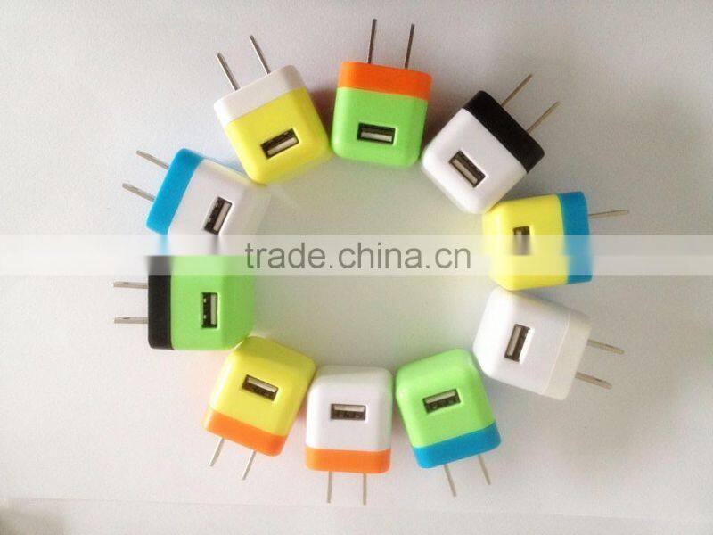 ODM/OEM DC5V1000mA travel charger portable US home charger for smartphone