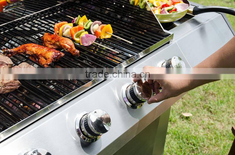 Simple two burner grill with side table