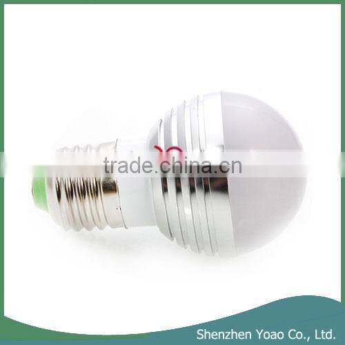 E27 3W RGB LED Light Bulb 85-265V