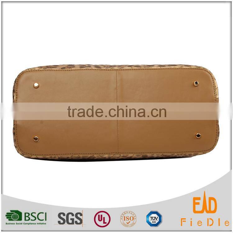 S238-B2340 Two colors metallic and leopard pattern genuine leather purses and handbags