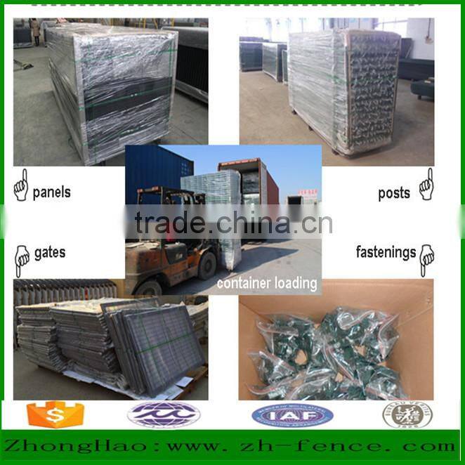 Factory direct sale powder coated triangle bending fence / peach shape post fence