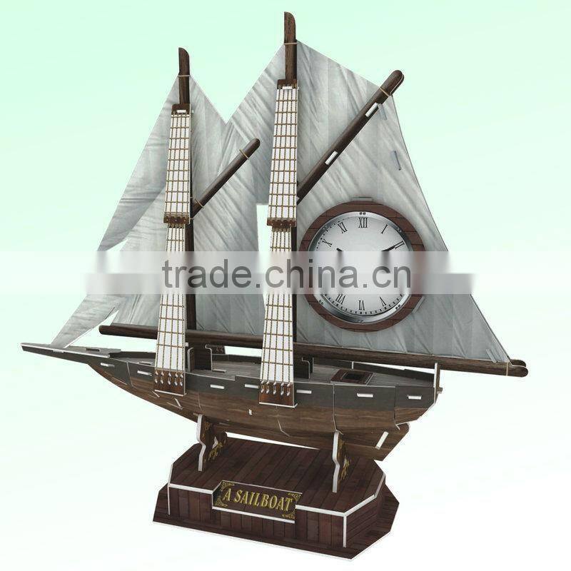 2013 hotsale ship alarm clock 3d puzzle games/children