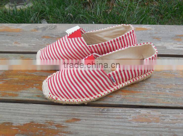 Men Canvas Slip-On Espadrille Casual Shoes With Jute Sole