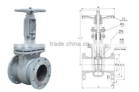 Gost wedge gate valve rising stem gate valve with hand wheel