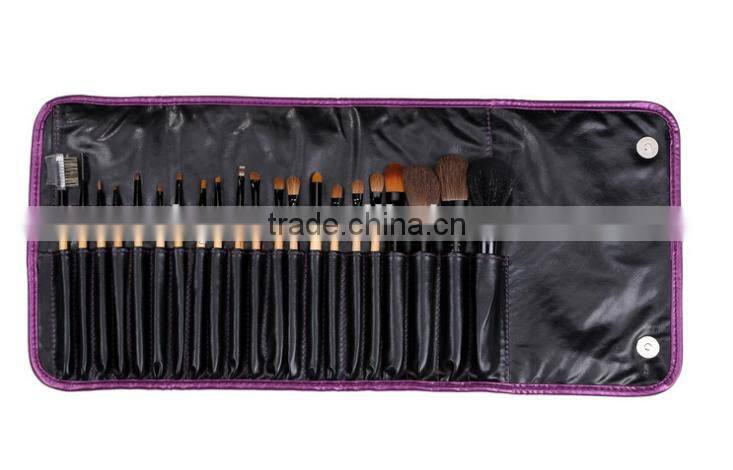 wooden 21 piece quality pony hair brushes set for makeup,professional makeup tools