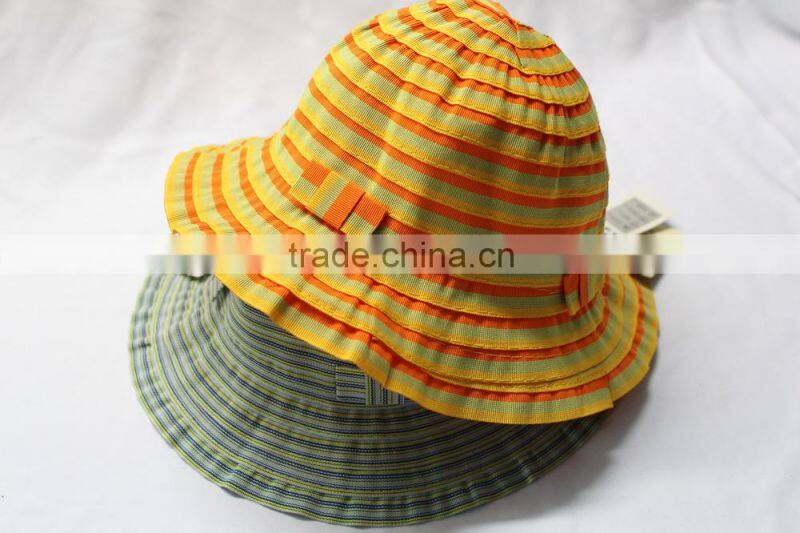 100% polyester kids straw hat two color available from myrimony
