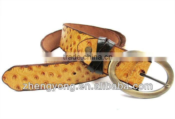 ZY-11191 2014 ostrich belt,leather for belts,leather belt factory