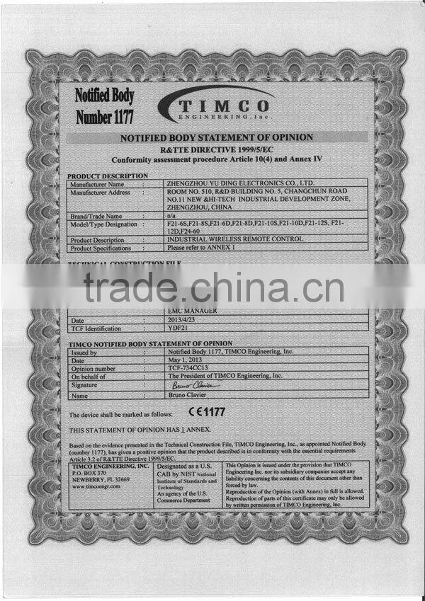 Crane wireless remote control