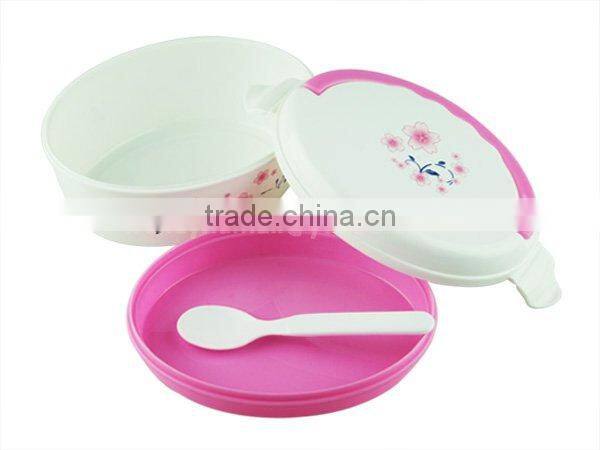 plastic lunch box (doule layer) new item