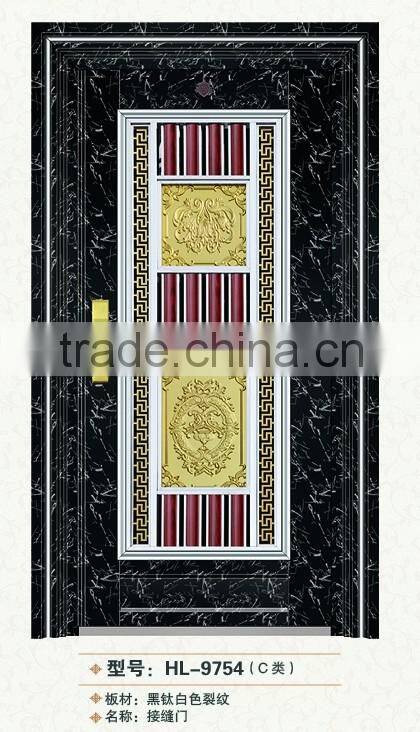 Stainless steel imitate bark grain security front door/entry door seam door