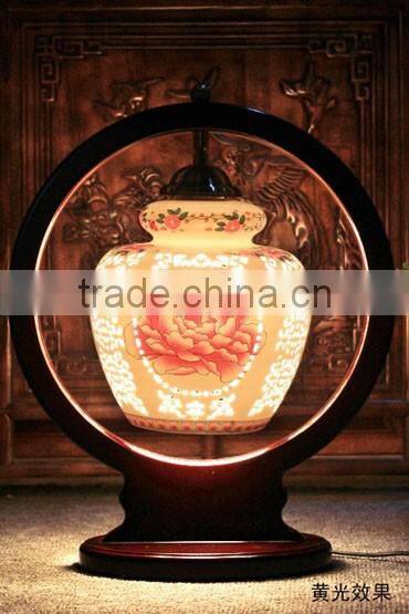 Vintage Industry Loft Style Iron Table Light Desk Lamp Porcelain For Bedroom Wedding Gift