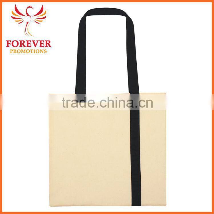 Wholesale Promos Gifts 5 OZ. Canvas Striped Economy Shopper Tote Bag