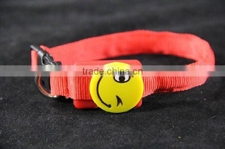 Best Smiling Face Dog Collar Flashing Led Pet Dog Collars